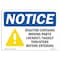 Signmission OSHA Notice, 3.5" Height, Reactor Contains Moving Parts Sign With Symbol, 5" X 3.5", Landscape OS-NS-D-35-L-17987 - alternate 1